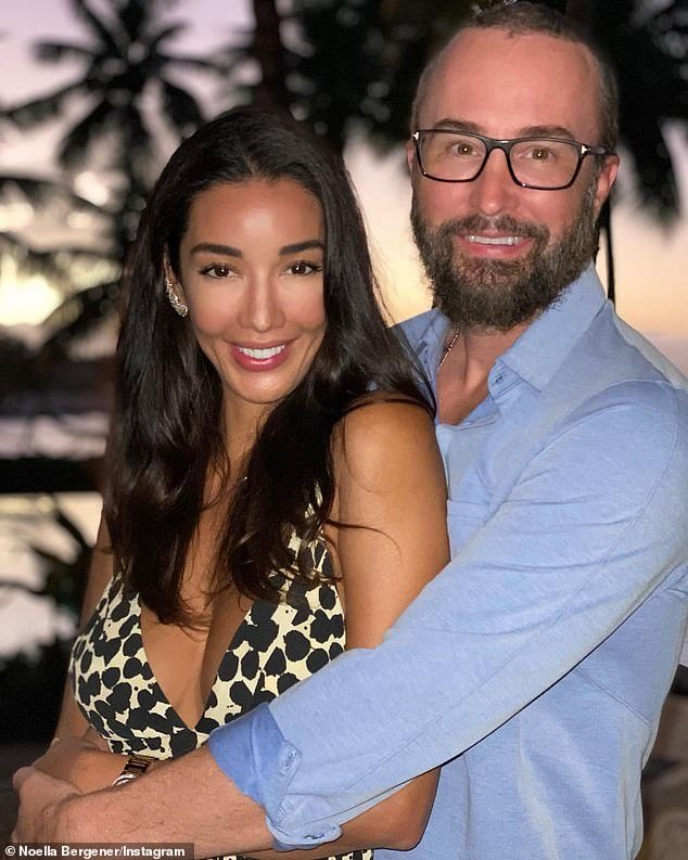 The way they were: Noella is pictured with her first husband James Bergener, who she met on the 'sugar baby' dating site then called Seeking Arrangement