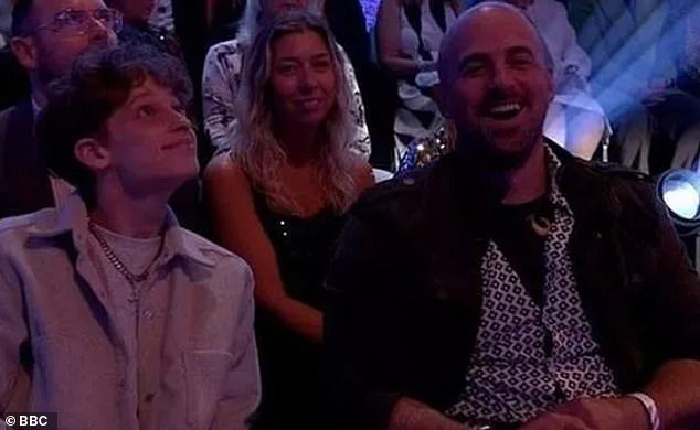 Jonathan and Amanda's son Joe sat in the Strictly Come Dancing audience, cheering her on