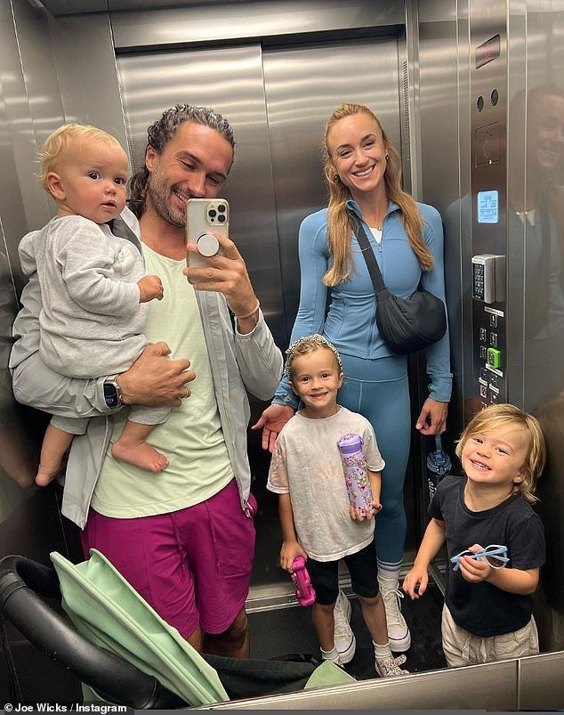 Happy families: The athlete shares daughter Indie (five years old), son Marley (3) and thirteen-month-old girl Leni with his other half, but wants to have three more children