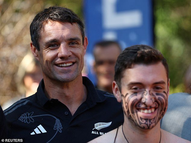 All Blacks legend Dan Carter was in his team's camp ahead of the match against Argentina