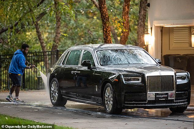 Earlier in the day, his Rolls Royce was washed in the driveway of his mansion in Kansas City