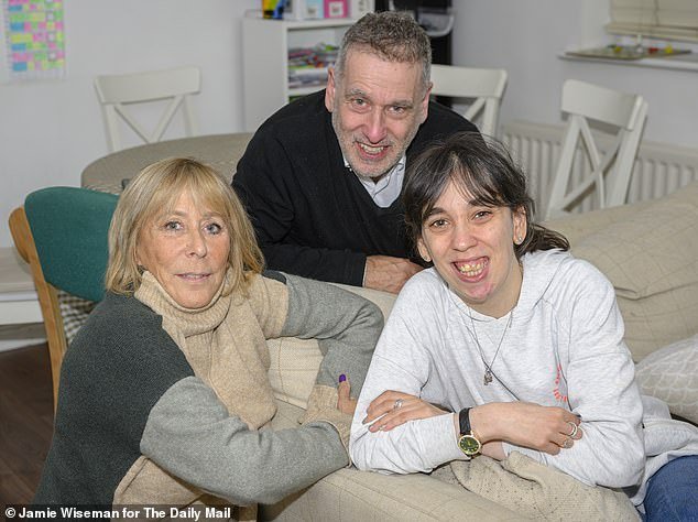 Graham and Elaine Levy, pictured with their daughter Fallon (29), who has Lennox-Gastaut syndrome (a severe form of epilepsy)