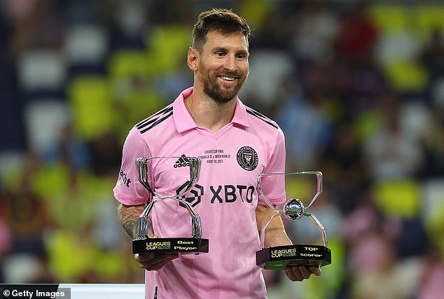 Messi won the best player and top scorer awards for his performances in Leagues Cu