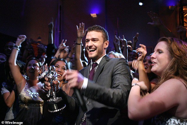 Awkward: In her explosive memoir, The Woman In Me, the star revealed she had an extremely awkward backstage altercation with ex Justin Timberlake before her performance (photo 2007)