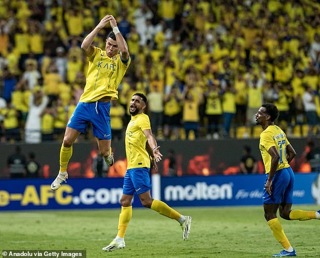 Outstanding performance: Ronaldo produced a man of the match performance as Al-Nassr defeated Al-Duhail 4–3, scoring two of his team's goals