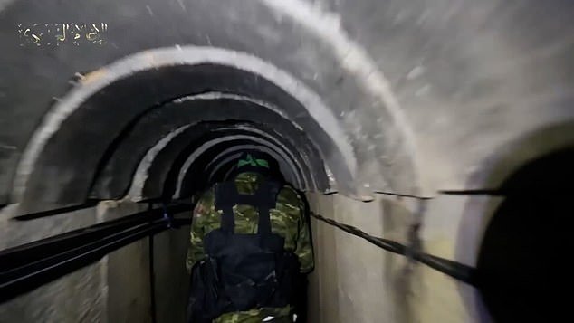 Chilling images have emerged showing the extensive tunnel systems that Hamas terrorists have used to move weapons and hostages and stage attacks on Israel.