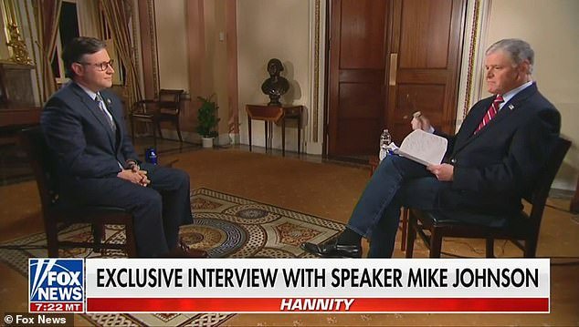 Mike Johnson speaks with Sean Hannity on Fox News