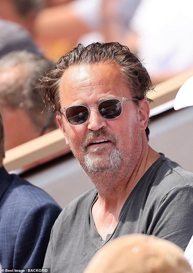 The Friends actor, who was found dead in a hot tub at his Los Angeles home, was pictured at the Stade Roland Garros on June 9 to watch the French Open