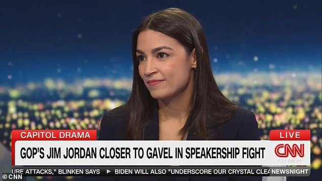New York Democrat Alexandria Ocasio-Cortez predicted that her state's Republicans might not vote to elect Jim Jordan as speaker, given the Ohio rioter's far-right reputation