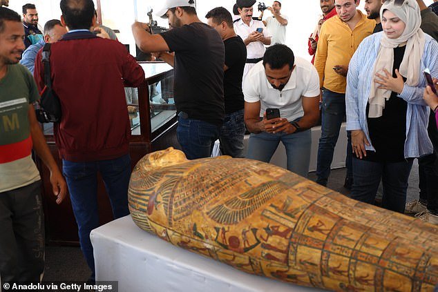 Discovered: Ancient stone and wooden tombs containing the mummified bodies of high priests and officials 3,400 years ago were discovered in Egypt