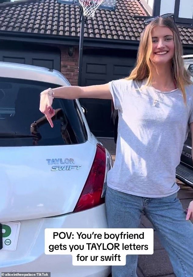 Australian Taylor Swift fan has paid the ultimate tribute to the Anti-Hero singer by 're-branding' her car in honor of the pop sensation (pictured)