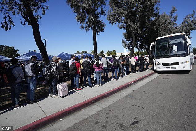 Border Patrol released 13,000 migrants in San Diego as the city's shelters were overwhelmed with as many as 500 new arrivals each day.  Photos taken on October 10