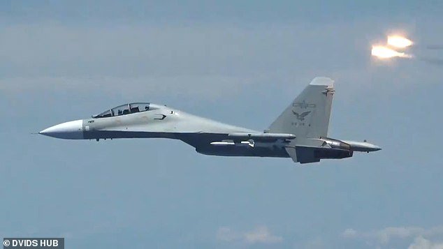 The Pentagon has released 15 videos from the past 12 months showing Chinese planes harassing American pilots