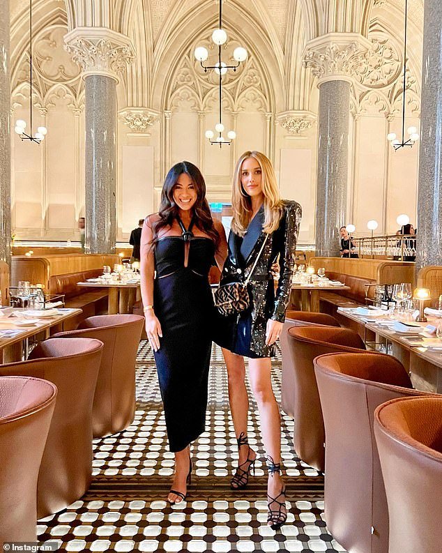 Beck Judd, 40, has denied claims her employees were not invited to a lavish 10-year celebration for her Jaggad brand last month.  (Pictured left at the event, with co-founder Michele Greene)