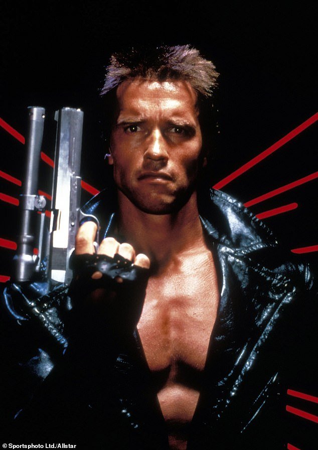 Arnold Schwarzenegger in The Terminator, which first came out in 1984. Despite his success as an action hero, Arnold soon set his sights on becoming a leading man
