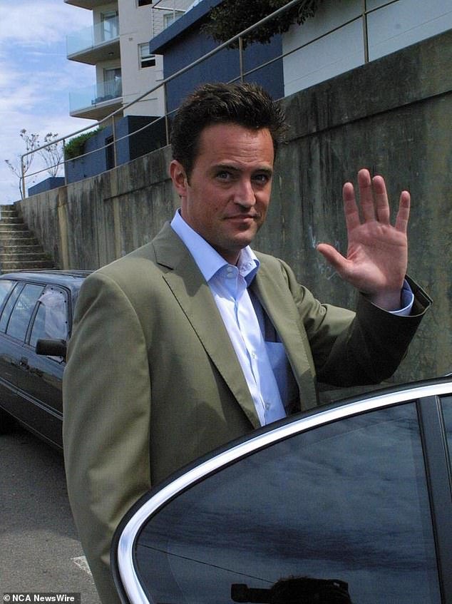 Matthew Perry was spotted at Bondi Icebergs during a whirlwind trip to Sydney in 2004