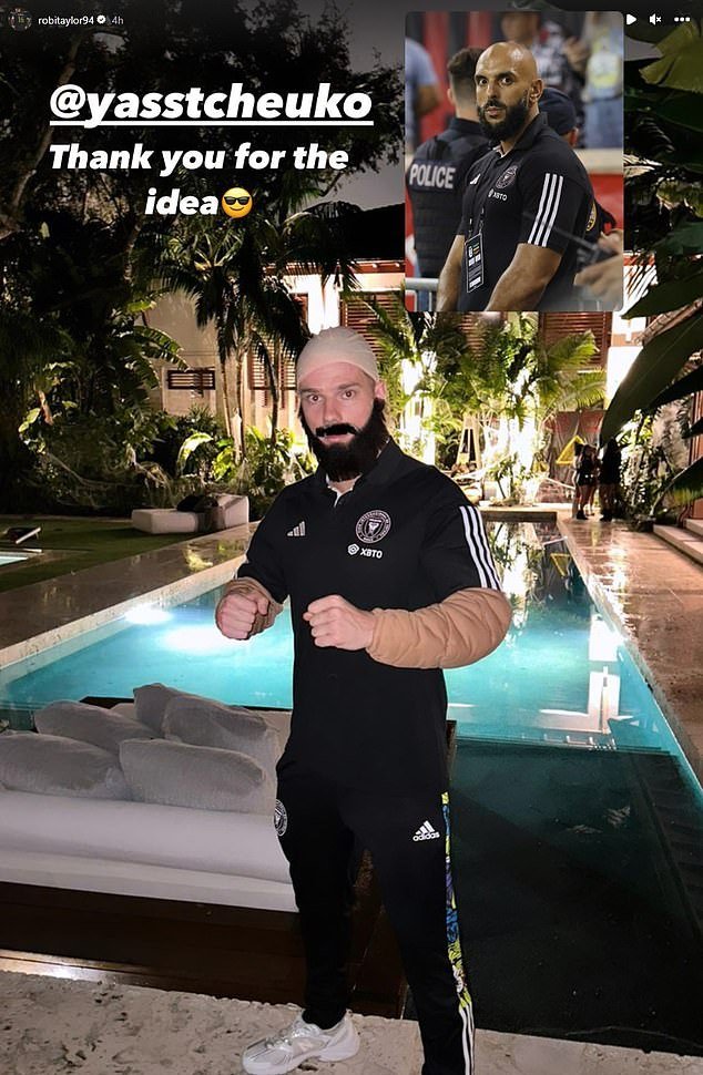 Inter Miami star Robert Taylor was Lionel Messi's bodyguard on Halloween this year