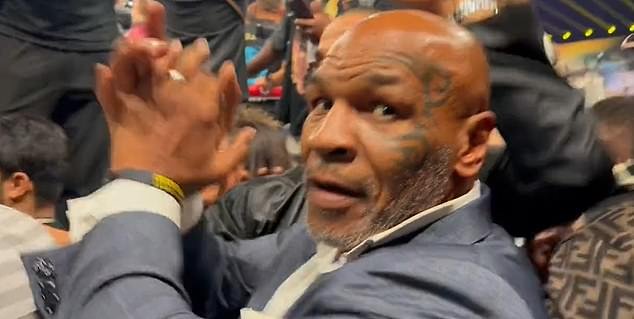 Mike Tyson had a hilarious reaction to the result of Francis Ngannou's fight against Tyson Fury