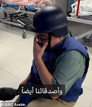 Mr Al-Bursh cried after seeing the situation at Al-Shifa hospital, with 'bodies everywhere'