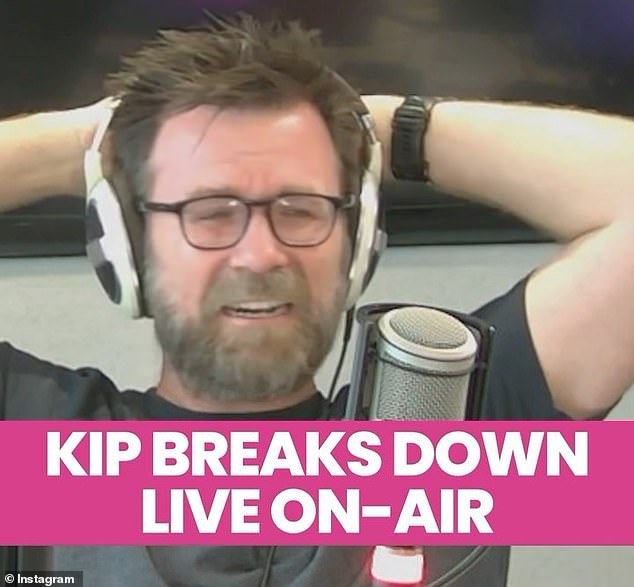Radio host Kip Wightman broke up live on air as he spoke about the harsh reality of sharing custody of his young son with his ex: 'I can't take it'