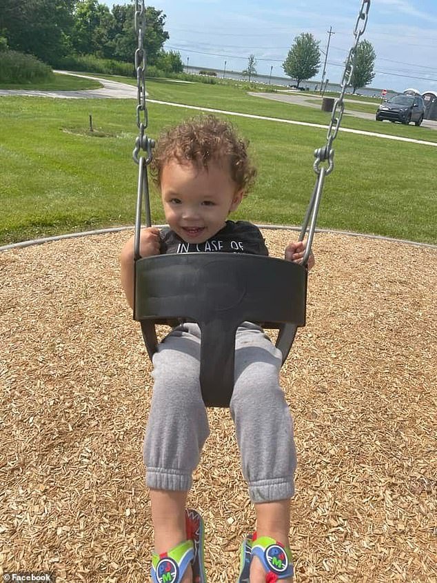 Police went to the family's home on October 4 after receiving a call about an unattended child just an hour before two-year-old Marcus Anthony Hall was found at the bottom of an above-ground pool.