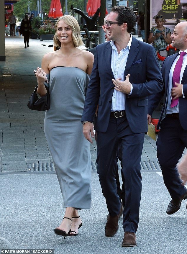 The Who's Who of Australian TV graced the city of Perth on Saturday to attend the wedding of beloved Nine News reporter Tracey Waugh and her partner Liam Connolly.  In the picture: Silvija Jeffries and Peter Stefanović