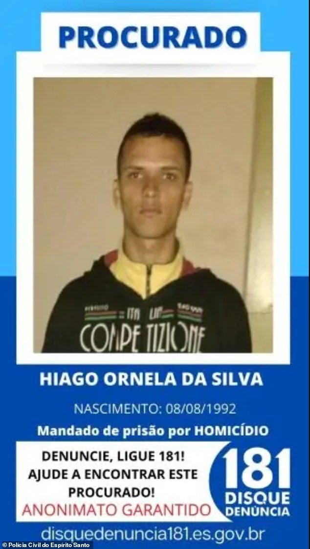 Ornela-Da Silva has been wanted in Brazil for murder since February 2022