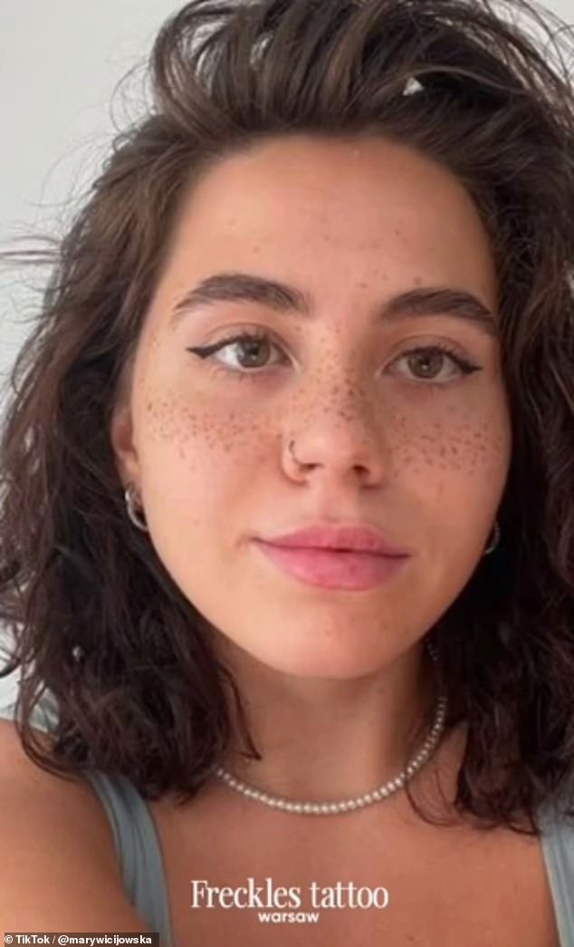 A Warsaw beauty salon famous for offering fake freckle tattoos has gone viral on TikTok after posting a video of multiple women with artificial beauty spots