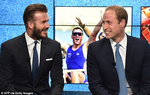 Beckham and Prince William at the launch of a United for Wildlife campaign