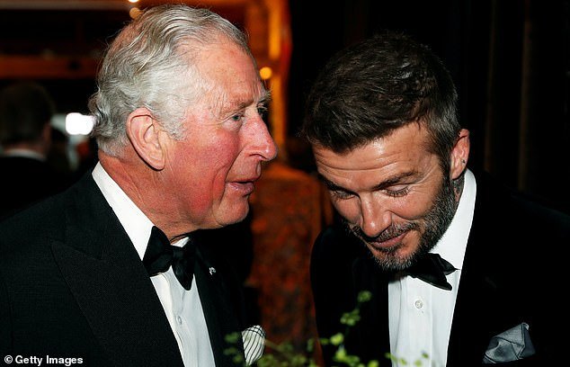 Prince Charles speaks to David Beckham ahead of the premiere of 'Our Planet' in April 2019