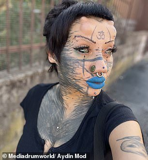 The extreme body modifier has more procedure plans in the pipeline, including splitting her septum.  She also hopes to have a microdermal tail attached to her body
