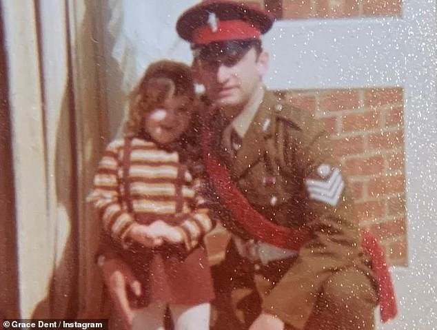 Throwback: The MasterChef critic, 50, took to Instagram last year to pay tribute to her father as she shared a childhood photo of the couple, along with a floral tribute from his funeral