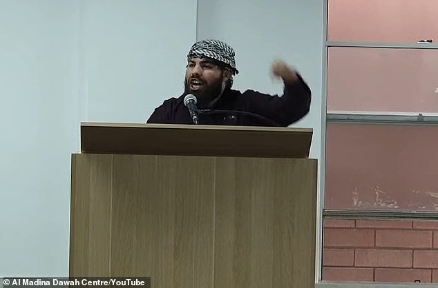 In a video posted on YouTube by the Al Madina Dawah Center, Brother Ismail (pictured) says he does not care if his actions lead to the government deporting him.  He calls Anthony Albanese a 