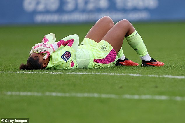 City goalkeeper Khiara Keating was left distraught by her costly late mistake that led to the goal