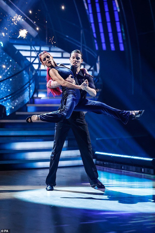 Performance: The pair danced AWLONATION's Argentine Tango to Sail and finished in the middle of the leaderboard with 30 points out of 40