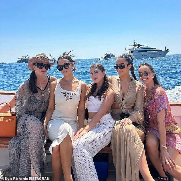 Big family: She and her estranged husband share daughters Alexia, 27, Sophia, 23, and Portia Umansky, 15. Richards' eldest child Farrah, from her relationship with ex-husband Guraish Aldjufrie, works with Mauricio at The Agency