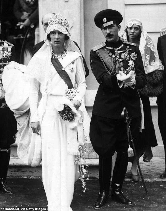 King Boris III of Bulgaria and Princess Giovanna of Savoy on their wedding day