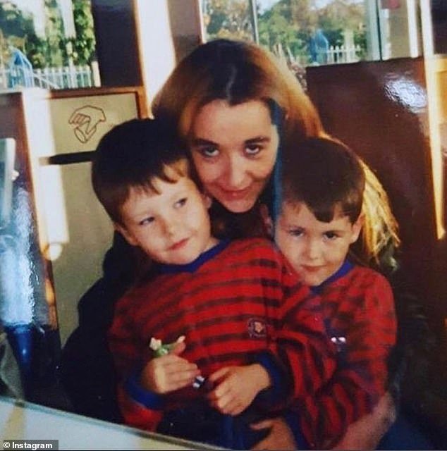 Sad news: the Oscar-nominated actor, 31, was just 12 years old when his mother Debbie died of a heroin overdose (pictured with brother Eric)