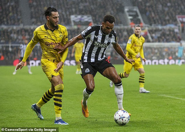 Newcastle United lost to Dortmund at St. James' Park thanks to a first-half goal from Felix Nmecha