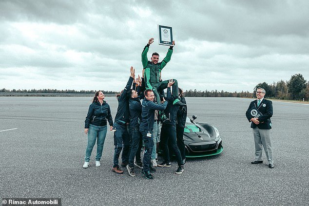 Guinness World Records was on hand to present the Rimac team with the award