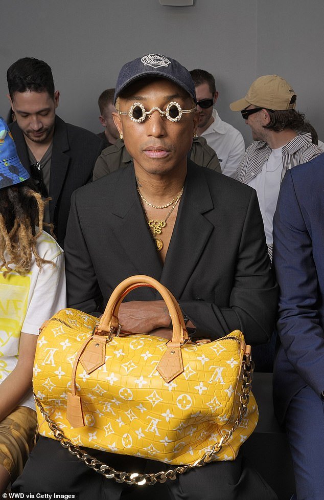 The Grammy-winning artist was named Louis Vuitton's creative director of menswear earlier this year.  He is pictured here in June