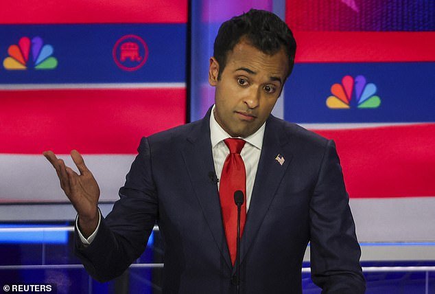 Entrepreneur Vivek Ramaswamy made several bizarre comments early in the debate that sparked reactions from both the audience and the other candidates on stage