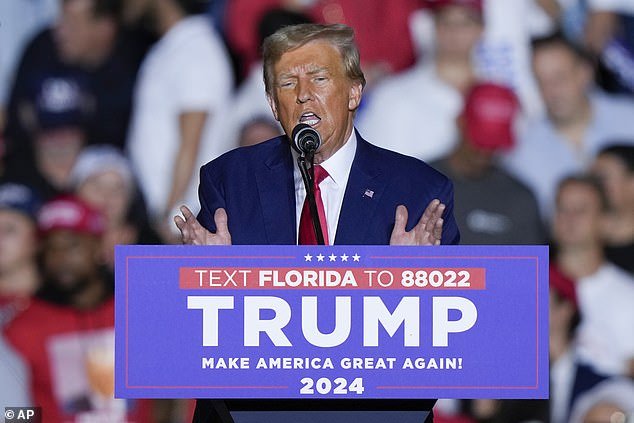 While the five other candidates were slugging it out in the third Republican debate in Miami, former President Donald Trump was shouting it out a few miles away with a crowd of adoring fans.