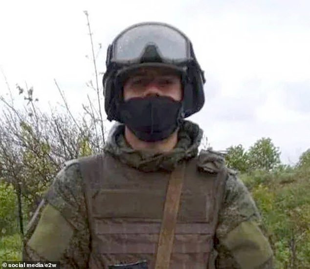 Vladislav Kanyus, 27, had served less than a year of his 17-year prison sentence for the murder of Vera Pekhteleva, 23, before being released and recruited into the Russian army (pictured)