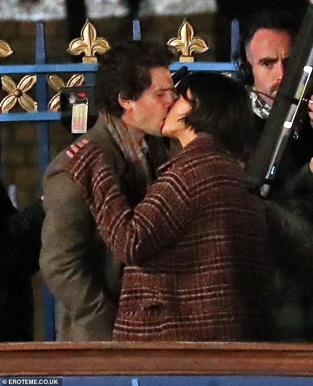 Intense: Kit, who plays the character Virgil, and Naomi, who plays Cass, were pictured sharing a passionate kiss on the channel