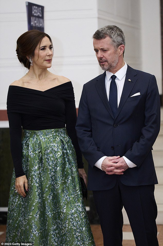 Now Sunrise host Nat has shared her cheeky take on the rumor as she slyly suggested the heir to the Danish throne had cheated on his wife, Crown Princess Mary (left)
