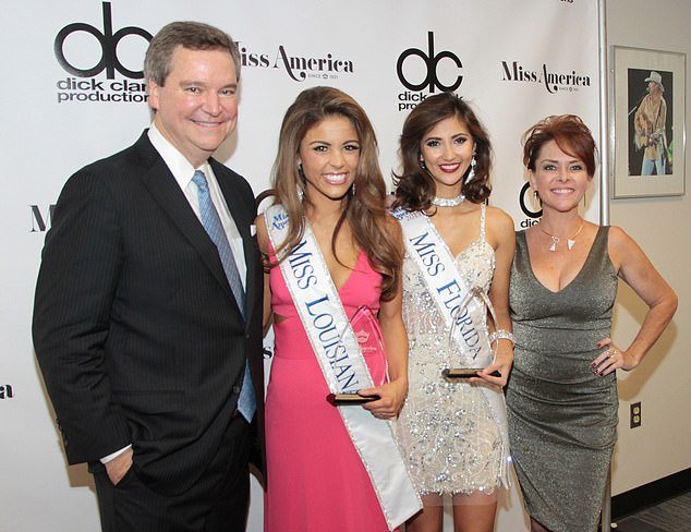 Haskell Sr.  is seen with Miss America contestants in 2017
