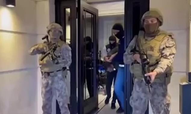 Armed police stood guard as Rexhepi was brought from his hideout in Istanbul, Turkey
