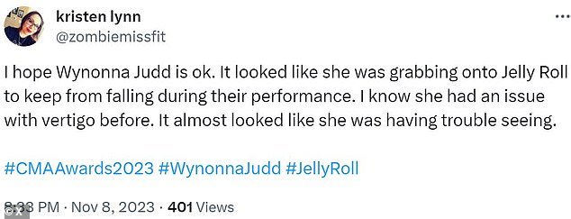 Vertigo: Many fans went out of their way to educate the audience about Wynonna's past struggles with vertigo and even praised her for pushing through with the performance