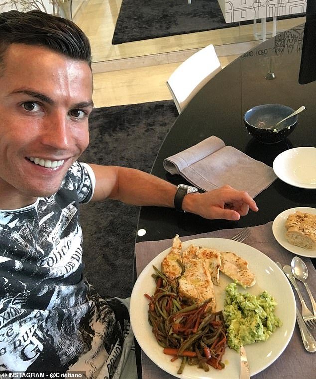 Ronaldo is also notoriously meticulous about his food and follows a very healthy diet